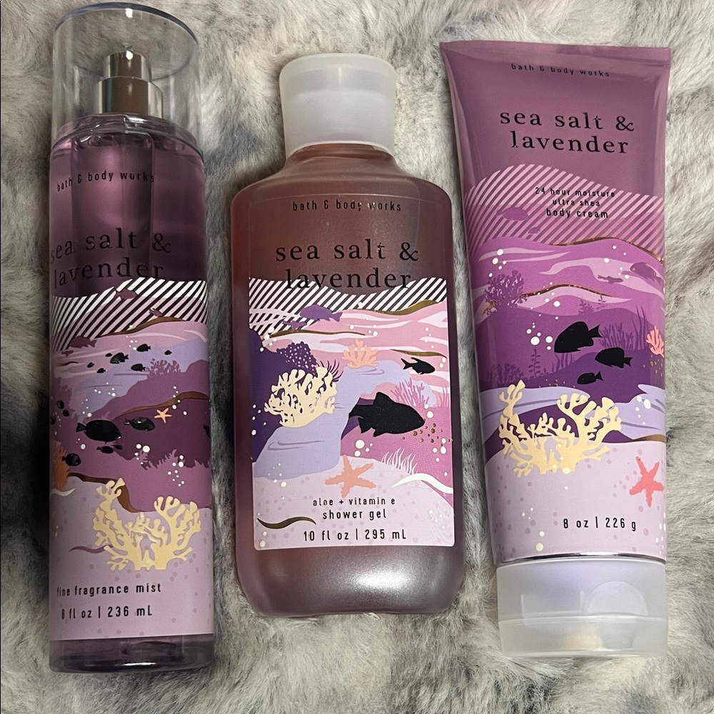 Bath & Body Works Sea Salt & Lavender Set
